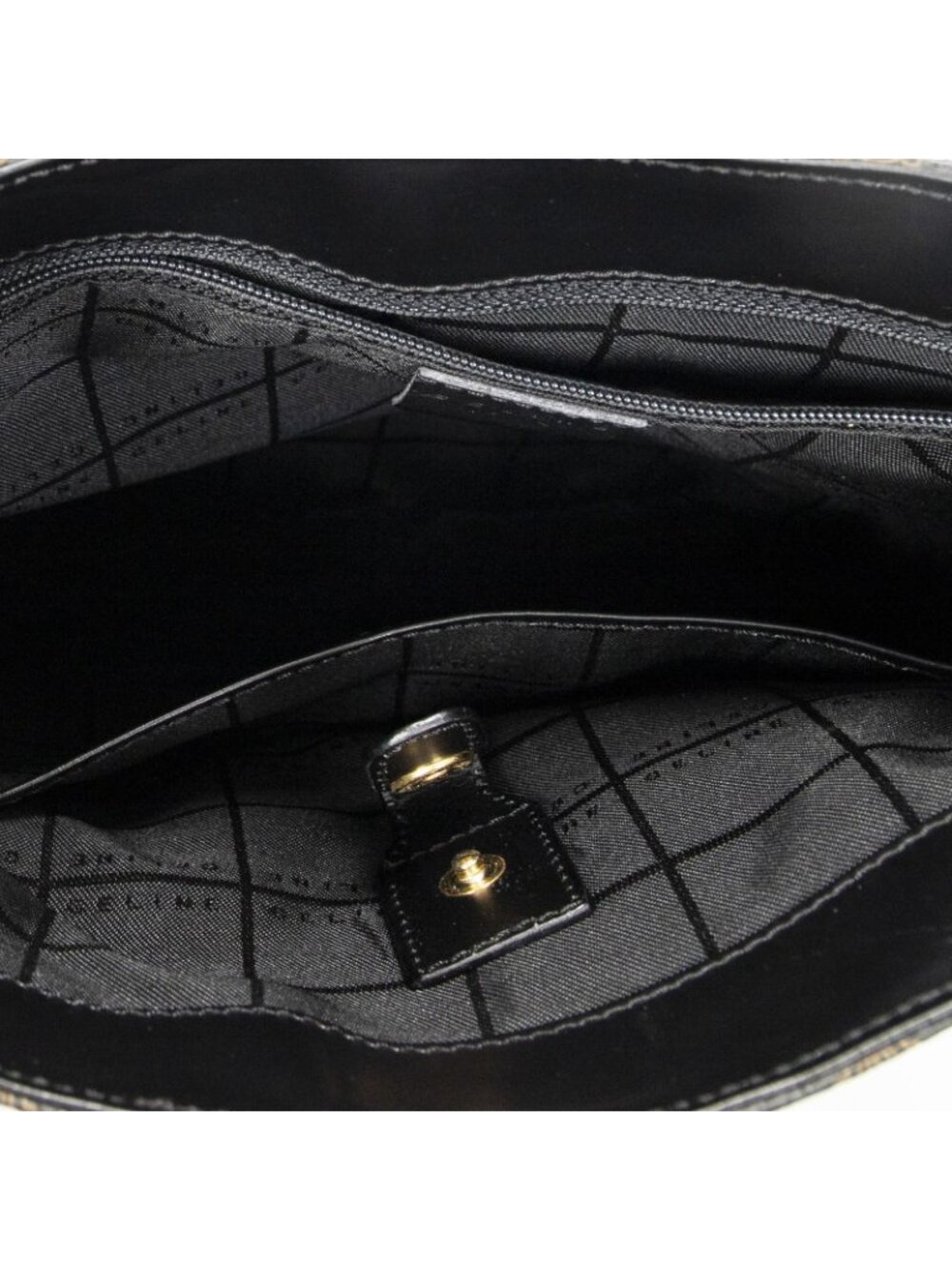 Celine Small Messenger Black Brown Macadam Canvas - Picture 9 of 10